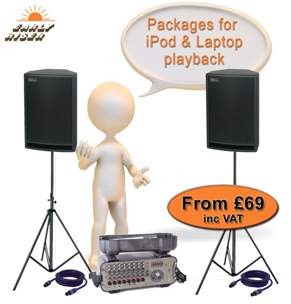 Hire Sound Systems - For iPod & Laptop Playback